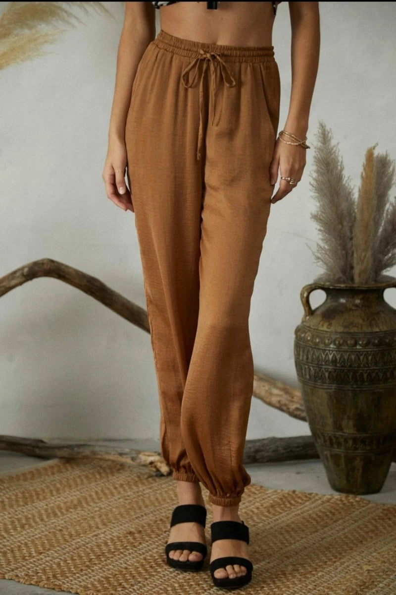Leaves Pant  Camel